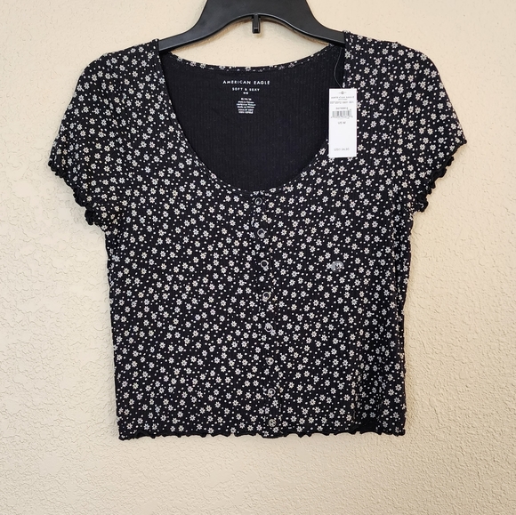 American Eagle Outfitters Soft & Sexy Ribbed Tee - Picture 8 of 9